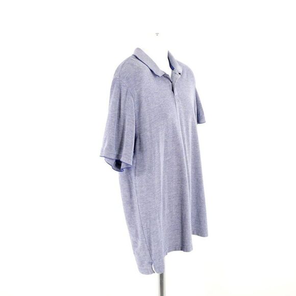 Jos A Bank 1905 Blue Knit‎ Polo Shirt Large Tailored Fit Collared Short Sleeve - Picture 8 of 11